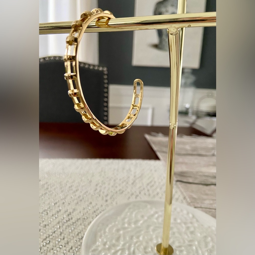 Pretty cuff bracelet in golden tone metal - Picture 3 of 16